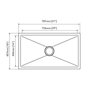 Fregadero de cocina Rectangular superior de alta calidad, nuevo fregadero de cocina Industrial Fortune de acero inoxidable de un solo Tazón sin grifo - Product Image 2