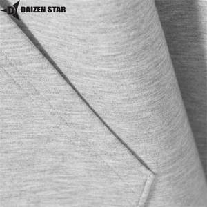 Sweat à capuche zippé pour homme DAIZEN STAR INTERNATIONAL, couleur unie, 100% coton molletonné, surdimensionné, décontracté, uni, teinture unie, service OEM - Product Image 3
