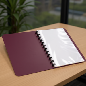 Carpeta Profesional de Polipropileno Bordeux A4 con 25 Fundas para Presentaciones - Product Image 3