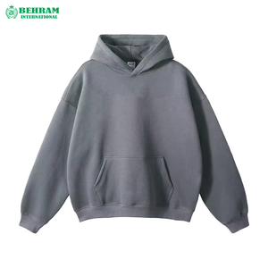 Sweat à capuche unisexe en coton 100% de qualité supérieure avec logo personnalisé, poids lourd GSM, sans cordons, vêtement décontracté, thermique pour l'hiver - Product Image 4