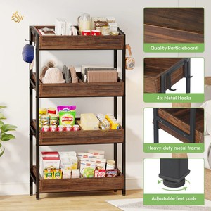 KItchen Vegetable and Fruits <b>Storage</b> Racks Manufacturer Of Wood and <b>Metal</b> Iron Home Indoor Kitchen Decor Spices Racks & <b>Shelving</b> - Product Image 6