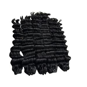 Cheveux vierges ondulés bouclés 100% cheveux humains Extensions de cheveux Super double trame Pointe plate Ruban à clipser Prix de gros - Product Image 3