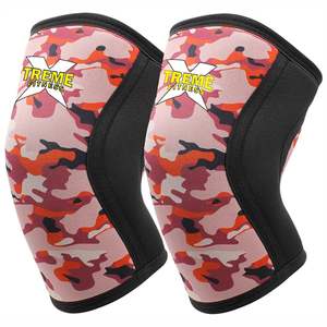 Genouillère de sport personnalisée en caoutchouc synthétique respirant, élastique et flexible, avec compression pour le basketball et soutien sportif - Product Image 1