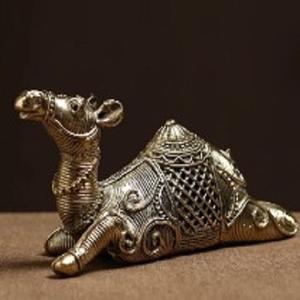 Último precio diseño único indio hecho a mano Metal camello Tribal Odisha Dokra para el artículo decorativo de arte del hogar - Product Image 6