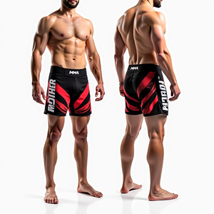 Pantalones cortos de lucha MMA con impresión HD personalizada sublimada No Gi BJJ pantalones cortos de agarre para hombres al por mayor ropa MMA Jiu Jitsu Kimono - Product Image 2