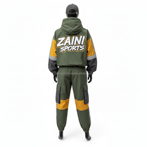 Conjunto de Chaqueta Cortavientos Ripstop de 160 GSM para Mujer en Paneles de Color Verde, Amarillo y Gris, Logotipo Personalizado con Transferencia de Calor, Chaqueta Cortavientos de Talla Grande - Product Image 2