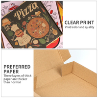 Boîte à pizza de 12 pouces avec logo Boîte d'emballage en carton ondulé Boîtes à pizza personnalisées en papier Dossiers offset OEM en carton ondulé pour aliments