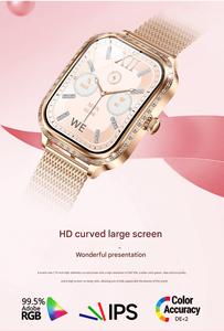 Montre intelligente MK88 pour femme avec fréquence cardiaque, pression artérielle, oxygène sanguin, Bluetooth, montre portable à la mode - Product Image 3