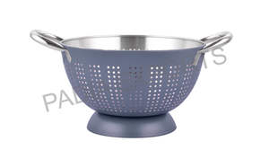 6-Inch Stainless Steel <b>Colander</b> Durable Metal Kitchen Tool - Product Image 2