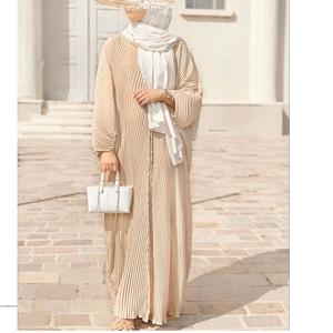 Marrón árabe Abaya Kimono Cardigan Dubai venta al por mayor Abaya 2023 Kaftan turco EID modesto ropa islámica Dubai elegante Shin - Product Image 2