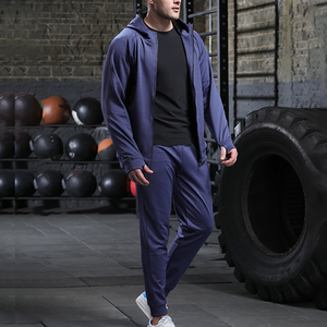 Chándal deportivo ajustado de alta calidad personalizado para hombre 2025 Sudadera con capucha con logotipo personalizado de moda hasta la rodilla para deporte de invierno - Product Image 3