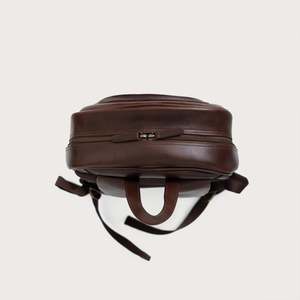 Mochila Philos Vintage de Cuero Genuino Marrón con Protección RFID, Cierre de Cremallera, Forro de Poliéster, Estilo Elegante para Invierno y Verano - Product Image 4