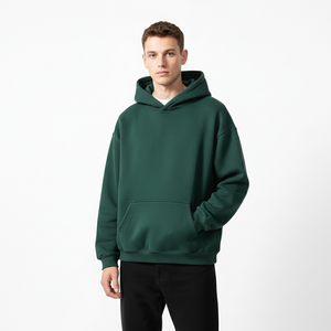 Sudaderas con capucha de gran tamaño unisex al por mayor, jersey liso con logotipo personalizado a granel, espacios en blanco de forro polar de algodón Premium para marcas de ropa de calle - Product Image 3