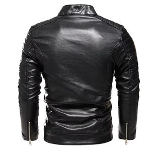 Chaqueta de Cuero PU para Hombre, Nueva Colección 2026, Diseño Personalizado de Alta Calidad, Estilo Vintage con Tinte Pigmentado y Lavado Ácido, Cuello Camisero - Product Image 2