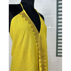 Vestido Boho Chic de Yute Orgánico, Elegante, Ligero y Sostenible para Toda Ocasión, Cintura Baja, Ideal para Vacaciones - Product Image 4