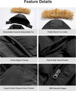Top Manufacture Clothing Custom <b>Men</b> Casual Windproof <b>Fur</b> Hooded Puffer <b>Jacket</b> Hot Sale Waterproof Winter Season Bubble <b>Jackets</b> - Product Image 6