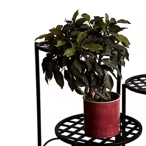 ที่วางต้นไม้โลหะ3ชั้นสำหรับตกแต่งบ้านโต๊ะข้างโลหะกลางแจ้งในร่มพร้อมกระถางต้นไม้แบบตั้งสำหรับตกแต่งบ้าน - Product Image 6