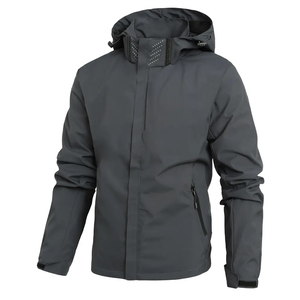 Blouson moto homme 2-en-1 personnalisé style urbain col montant imperméable coupe-vent séchage rapide doublure polaire chauffante - Product Image 6