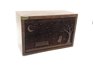 Urna funeraria de cremación para adultos, suministros funerarios de calidad prémium para cenizas de pareja y diseño de árbol, adecuado para el cementerio - Product Image 4