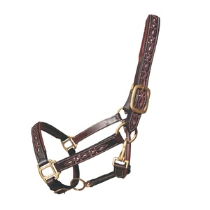 Cheval équestre entraînement à la main en cuir usiné concepteur nylon corde licou et plomb à bas prix - Product Image 2