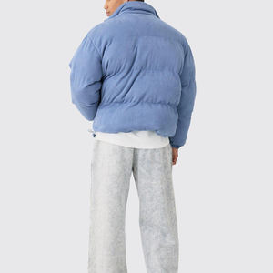 Chaqueta Acolchada Azul Cielo Moderna, Confeccionada con Costuras Ultra Suaves y Duraderas, Corte Holgado, Perfecta para Looks Urbanos de Invierno - Product Image 2