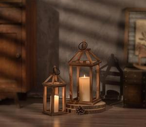 Wooden Table and <b>Garden</b> Patio Decorative <b>Candle</b> Lantern <b>Holders</b> for Sale for Valentine's Day Celebration - Product Image 3