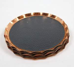 Posavasos de cobre hecho a mano, diseño martillado hecho de cobre puro con mesa decorativa de forma redonda, venta directa de fábrica - Product Image 3