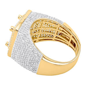 Anillo de diamante de moissanita VVS de moda en S925 plata chapado en oro rosa lujoso Hip Hop Iced Out anillo de hombre personalizado - Product Image 6