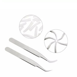Pince à épiler à extension de cils à pointe pointue Pince à cils incurvée en acier inoxydable pour soins personnels et cils volumineux - Product Image 6