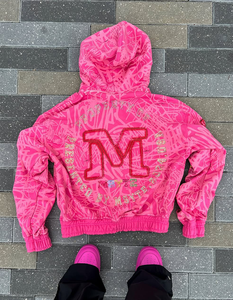 Custom Unisex 100% Cotton Fleece Zipper-Up Solid Pattern 3D Embroidery <b>Gothic</b> Winter <b>Hoodie</b> with Custom Logo Front - Product Image 5