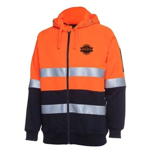 Sudadera de Trabajo de Seguridad Reflectante de Alta Visibilidad para Hombre, Dos Tonos, Personalizada, con Cinta Reflectante, Poliéster, Certificación CE, Transpirable - Product Image 4