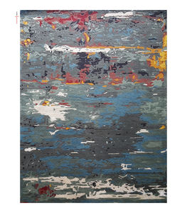 Alfombra de algodón con mechones de corte alto hecha a mano, diseño bordado de lujo para vestíbulo de Hotel y decoración para sala de estar, fabricante indio - Product Image 1