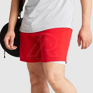 Short de gym personnalisé pour hommes 100% coton Vêtements de fitness confortables avec votre propre logo Service OEM solide et décontracté fabriqué en usine - Product Image 5
