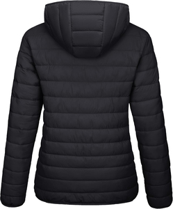 Chaqueta Acolchada Ligera para Mujer, Rellena de Algodón Crudo, Impermeable, Transpirable, con Exterior de Nailon, Prenda Exterior Elegante, Cálida y Cómoda - Product Image 3