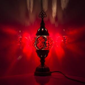 Authentiques lampes de table en verre mosaïque faites à la main turque lampe faite à la main lampe de bureau romantique lampe artisanale lampe de style anatolien - Product Image 2