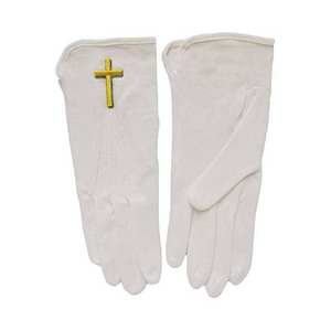100% Cotton Masonic Regalia <b>Gloves</b> with Square Compass & G White <b>Mittens</b> & <b>Gloves</b> for Masons - Product Image 5