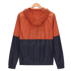 Veste de VTT avec fermeture éclair, séchage rapide, polyester/nylon, imperméable, respirante, capuche rembourrée en coton, poignets élastiques pour hommes - Product Image 2