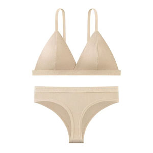 Ensemble de soutien-gorge sans armatures pour femmes, soutien-gorge push-up sexy, haut court sans manches écologique, sous-vêtements de sport, bikini, tailles S-XL - Product Image 4
