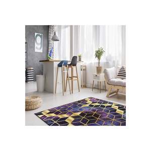 Purple Gold Galaxy Themed Handmade Digital Printed <b>Carpet</b> Living Room Rug Abstract Rectangle Pattern <b>for</b> Hallway <b>Car</b> Decoration - Product Image 2