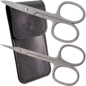 Tijeras curvas de acero inoxidable para uñas con hoja recta, juego de tijeras para cutículas de manicura y pedicura para diabéticos, 1 pieza - Product Image 1