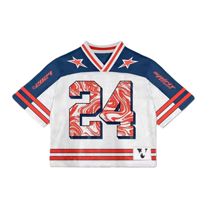 Camiseta de fútbol americano con logotipo personalizado, uniforme de verano de alta calidad con diseño de corte perfecto - Product Image 1