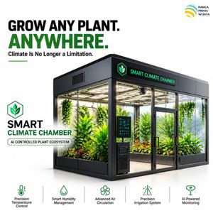 Système de contrôle climatique des plantes Pancaprimawijaya AI, capteurs intelligents, irrigation automatisée, éclairage LED pour la croissance des plantes - Product Image 1