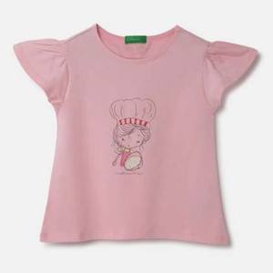 <b>Girls</b> <b>Clothing</b> <b>Sets</b> Organic Cotton T-Shirt With Full Sleeves and Round Neck Three Color Combination for School - Product Image 1