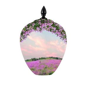 Urna de cremación exclusiva para adultos para cenizas humanas Piano personalizado en tema de jardín Urna para adultos hermosa hecha a mano - Product Image 4