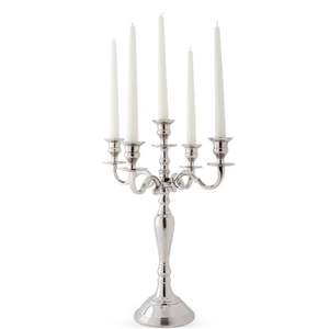 Candelabre en métal vintage de luxe à 5 bras, plaqué or fait à la main, pour la décoration de la maison et des mariages, centre de table - Product Image 3