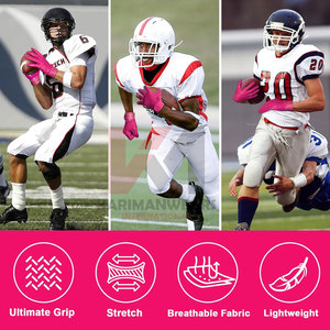 Vente en gros de gants de football américain avec logo personnalisé gants récepteurs à haute adhérence pour hommes, femmes et enfants gants de football américain - Product Image 5