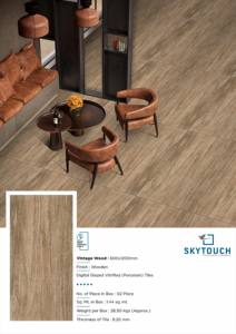 กระเบื้องพอร์ซเลนลายไม้ขนาด600x1200มม. ขัดเงาสำหรับการตกแต่งพื้นที่สไตล์ตรงกับสาร - Product Image 4