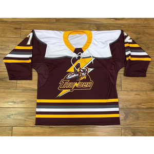 Maillot de hockey sur glace personnalisable 100% polyester brodé, surdimensionné, léger, à séchage rapide, vêtements de hockey sur glace pour hommes - Product Image 5