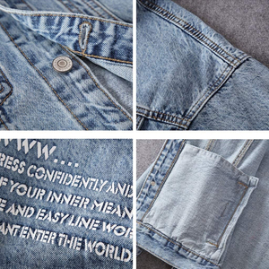 เสื้อแจ็คเก็ตยีนส์ผู้ชายสไตล์วินเทจ ผ้าฝ้าย 100% ทรงเข้ารูป แฟชั่นลำลองสำหรับกิจกรรมกลางแจ้งในฤดูหนาว - Product Image 6