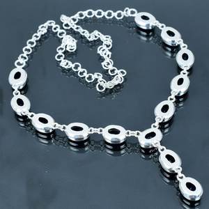 Collier émeraude bleu en argent 925 pour femmes bijoux de foi faits à la main pour mariage et occasions spéciales - Product Image 5